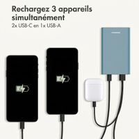 imoshion Ultra Series Aluminium Batterie externe 20.000 mAh - Charge rapide jusqu'à 33 watts - Petrol Green
