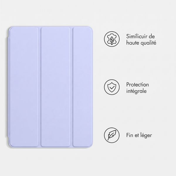 imoshion Coque tablette Trifold Apple iPad 9 (2021) 10.2 pouces / iPad 8 (2020) 10.2 pouces / iPad 7 (2019) 10.2 pouces - Lila