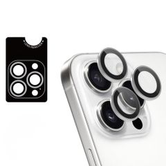 imoshion Lot de 2 protections d'objectif de caméra Apple iPhone 16 Pro / 16 Pro Max - Blanc / Titanium