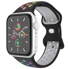 imoshion Bracelet Sport⁺ en silicone Apple Watch | 38/40/41/42 mm - Taille S/M - Black Rainbow
