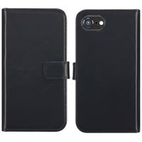 Selencia Étui portefeuille en cuir véritable Apple iPhone 17e / 16e - Noir