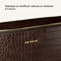 Selencia Pochette ordinateur Croco 15-16 pouces - Choco Brown