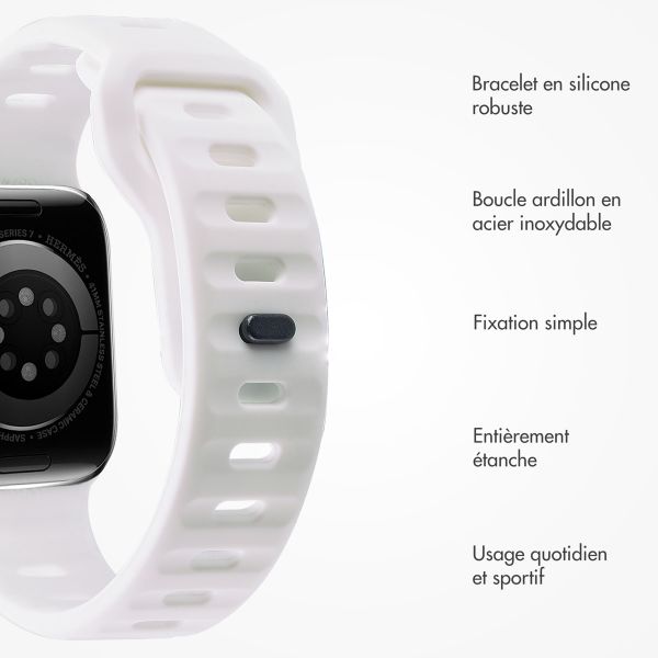 imoshion Bracelet Active Sport en silicone Apple Watch | 38/40/41/42 mm - Blanc