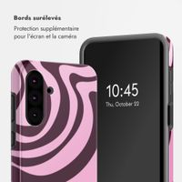 Selencia Coque arrière Vivid Samsung Galaxy A36 / A56 - Wavy Swirl Pink Plum