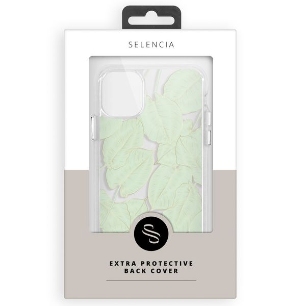 Selencia Coque très protectrice Zarya Fashion Apple iPhone SE (2022 / 2020) / 8 / 7 / 6(s) - Gold Green Botanic