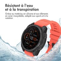 imoshion Bracelet QuickFit® Stripe en silicone  - Connexion Garmin 22 mm - Orange
