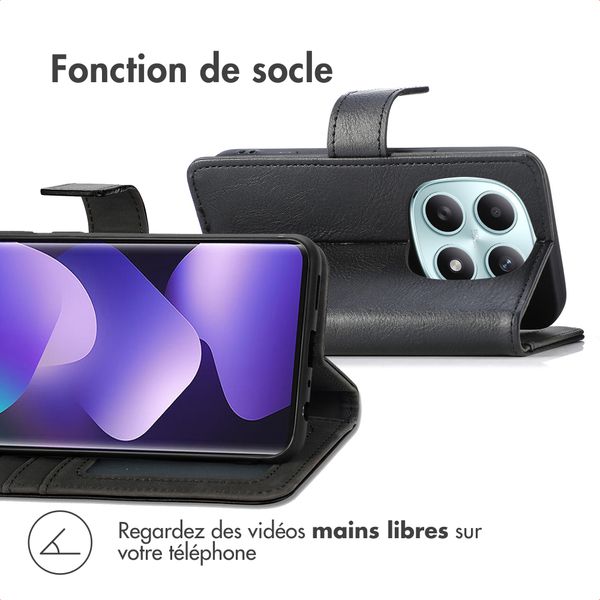 imoshion Étui de télephone portefeuille de luxe Xiaomi Redmi Note 15 (5G) - Noir