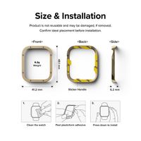Ringke Style de lunette Apple Watch 7 / 8 / 9 - 45 mm - Hairline Bolts Gold