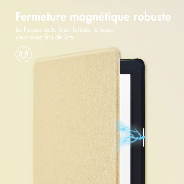 imoshion Étui de liseuse portefeuille Canvas Kobo Nia - Glitter Dorée