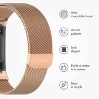 imoshion Bracelet magnétique milanais Fitbit Charge 5 - Taille M - Rose Doré