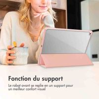 imoshion Coque tablette rigide Trifold Apple iPad 11 (2025) 11 pouces A16 / iPad 10 (2022) 10.9 pouces - Rose