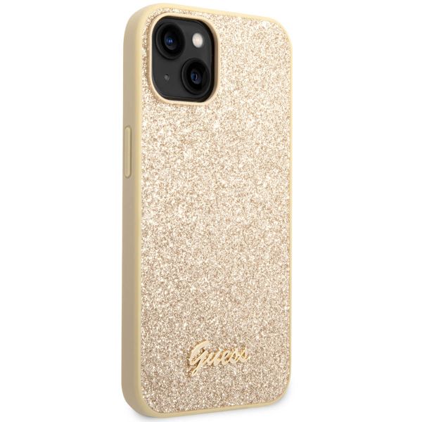 Guess Coque Glitter Flakes Apple iPhone 14 - Doré