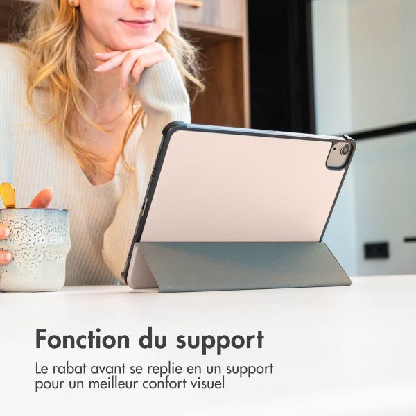 imoshion Coque tablette Trifold Apple iPad 11 (2025) 11 pouces A16 / iPad 10 (2022) 10.9 pouces - Beige