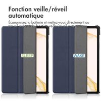 imoshion Coque tablette Trifold Samsung Galaxy Tab S8 / S7 - Bleu foncé
