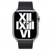 Apple Bracelet Leather Band Modern Buckle Apple Watch | 38/40/41/42 mm - Taille M - Ink