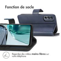 imoshion Étui de télephone portefeuille de luxe Motorola Moto G62 - Bleu foncé