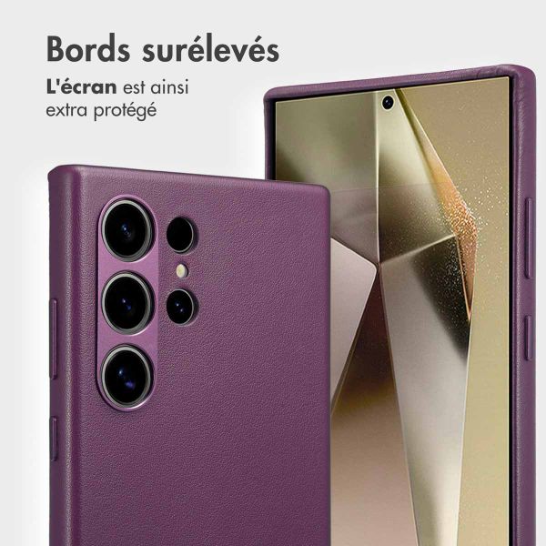 Accezz Étui de télephone portefeuille en cuir 2-en-1 avec MagSafe Samsung Galaxy S24 Ultra - Heath Purple