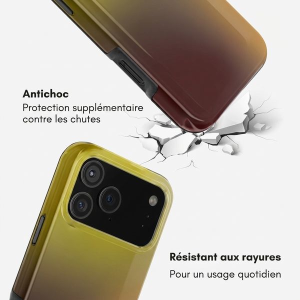 Selencia Coque arrière Vivid Apple iPhone 18 Pro Max / 17 Pro Max - Gradient Olive Dust
