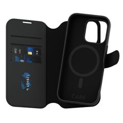 CARE by PanzerGlass Étui de télephone portefeuille Tango 2 en 1 avec MagSafe Apple iPhone 16 Pro - Black