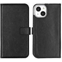 Selencia Étui portefeuille en cuir véritable Apple iPhone 14 - Noir