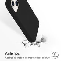 Accezz Coque Liquid Silicone Apple iPhone 13 Mini - Noir