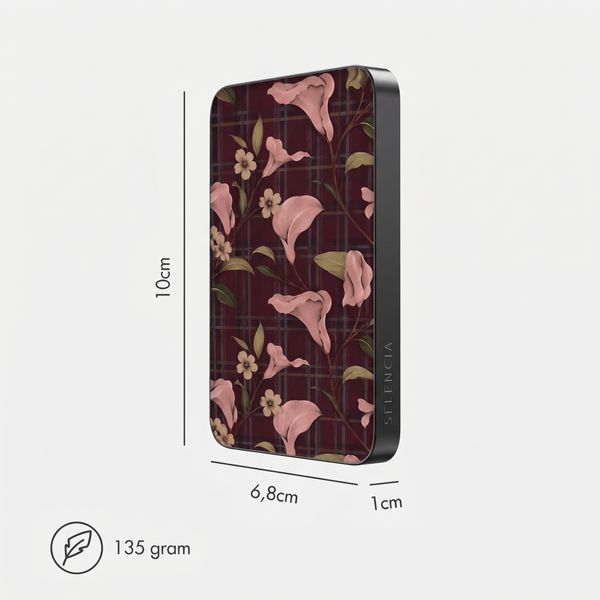 Selencia Powerbank Vivid 5 000 mAh - MagSafe et Qi - Black / Autumn Muse