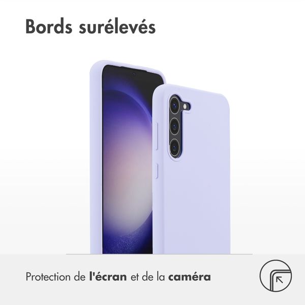 Accezz Coque Liquid Silicone Samsung Galaxy S23 Plus - Violet