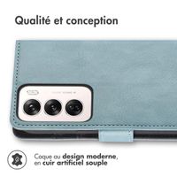 imoshion Étui de télephone portefeuille de luxe Oppo Reno 12 Pro - Bleu clair