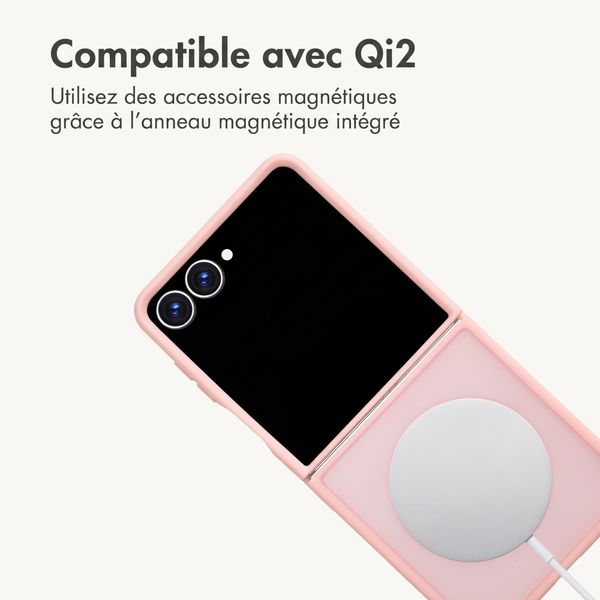 imoshion Coque Color Guard avec MagSafe Samsung Galaxy Z Flip 8 - Rose clair