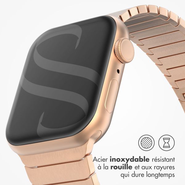Selencia Bracelet à maillons en acier Apple Watch | 38/40/41/42 mm - Rose Doré