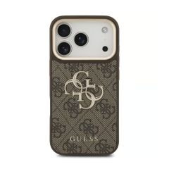 Guess Coque 4G Metal Logo Backcover Apple iPhone 18 Pro / 17 Pro - Marron