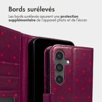imoshion Étui de télephone portefeuille Design Samsung Galaxy S25 - Crush Check Coral Dust