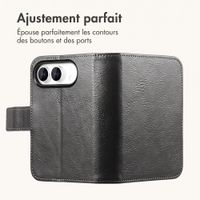 imoshion Étui de télephone portefeuille de luxe Apple iPhone Duo - Noir