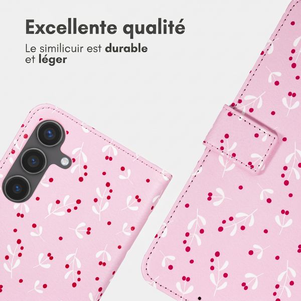 imoshion Étui de télephone portefeuille Design Samsung Galaxy S25 FE - Blush Berries