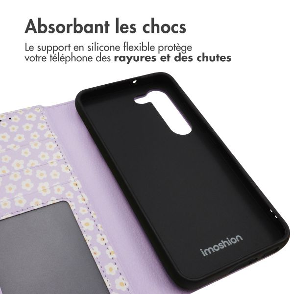 imoshion Étui de télephone portefeuille Design Samsung Galaxy S23 - White Daisy