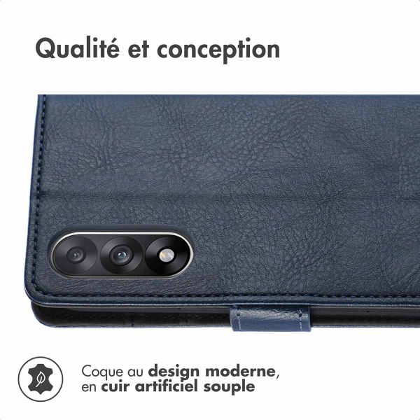 imoshion Étui de télephone portefeuille de luxe OnePlus Nord 5 - Bleu foncé
