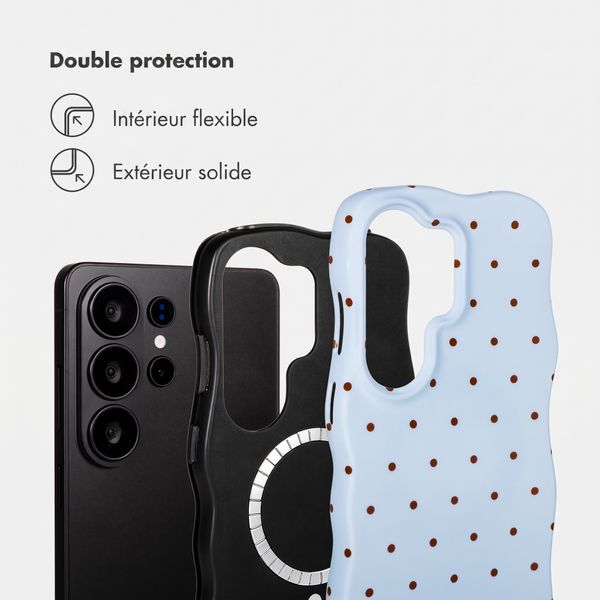 Selencia Coque arrière Vivid Wavy avec MagSafe Samsung Galaxy S26 Ultra - Happy Dots Digital Sky