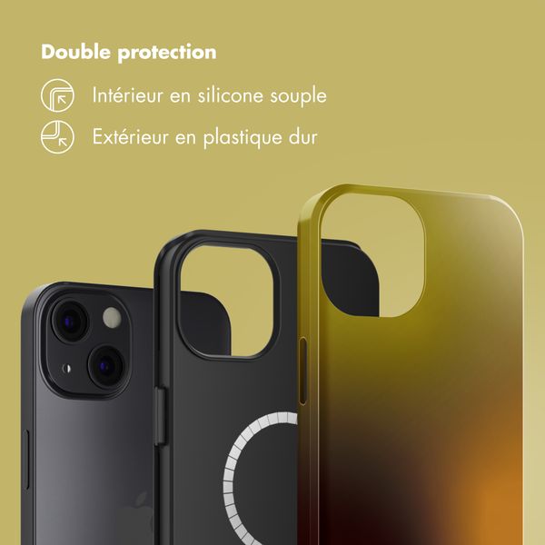 Selencia Coque arrière Vivid avec MagSafe Apple iPhone 13 - Gradient Olive Dust