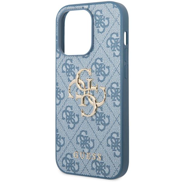 Guess Coque 4G Metal Logo Backcover Apple iPhone 14 Pro - Bleu