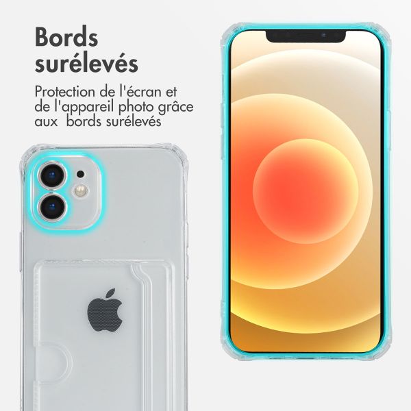 imoshion Coque silicone avec porte-cartes Apple iPhone 12 Mini - Transparent