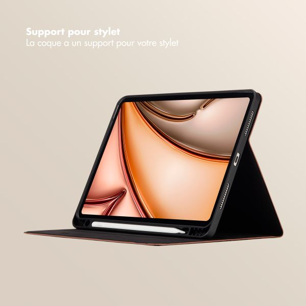 Selencia Coque tablette Sabi avec imprimé léopard Apple iPad Air 11 pouces (2026) M4 / (2025) M3 / (2024) M2 / Air 5 (2022) / Air 4 (2020) - Mocha Brown