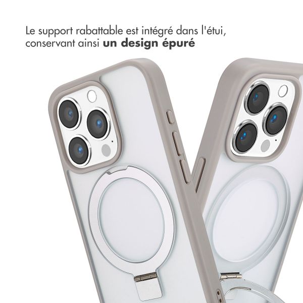 Accezz Coque Ring Stand avec MagSafe Apple iPhone 15 Pro - Gris