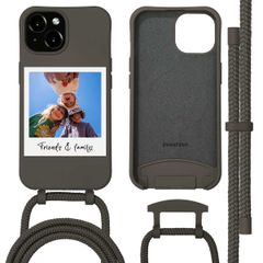 Coque Color MagSafe avec cordon amovible et photo et/ou texte personnalisés Apple iPhone 15 - Polaroid