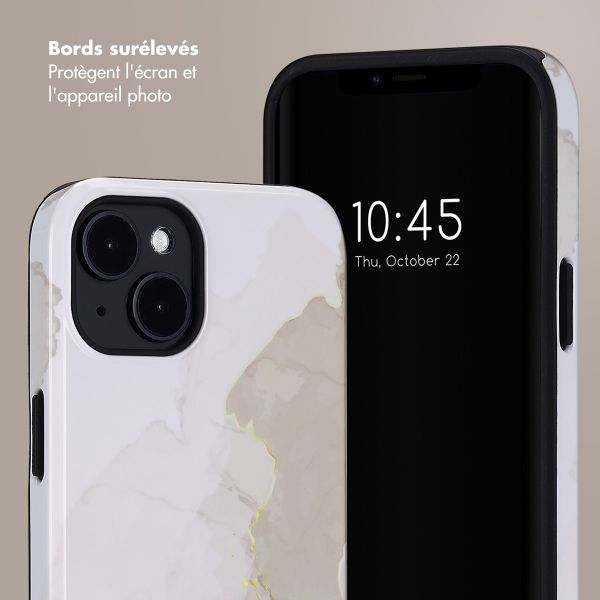 Selencia Coque arrière Vivid avec MagSafe Apple iPhone 14 - Marble Light Brown