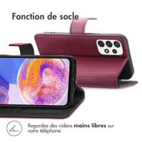 imoshion Étui de télephone portefeuille de luxe Samsung Galaxy A23 (5G) - Bordeaux