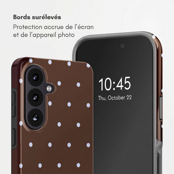 Selencia Coque arrière Vivid Samsung Galaxy S26 - Happy Dots Chocolate
