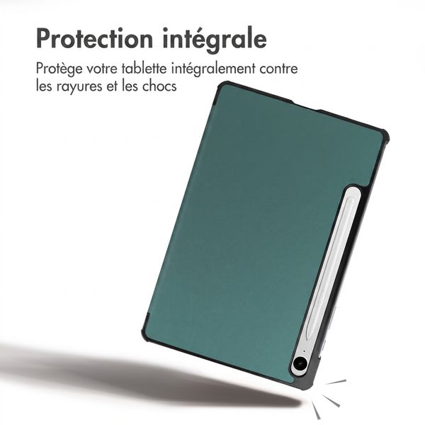 imoshion Coque tablette Trifold Samsung Galaxy Tab S10 FE Plus - Vert foncé