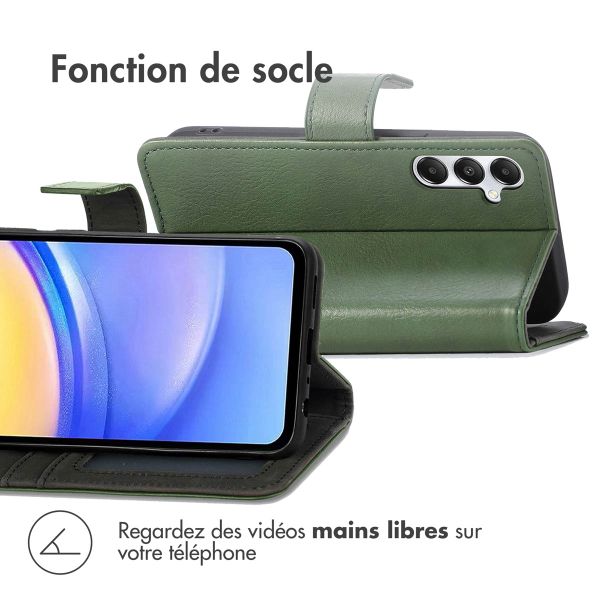 imoshion Étui de télephone portefeuille de luxe Samsung Galaxy A15 (5G/4G) - Vert