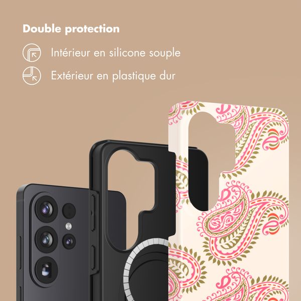 Selencia Coque arrière Vivid avec MagSafe Samsung Galaxy S26 Ultra - Paisley Blush
