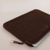 Selencia Housse laptop teddy 15-16 pouces - Choco Brown